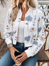 Load image into Gallery viewer, Printed Zip Up Long Sleeve Jacket
