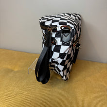 Load image into Gallery viewer, Roni - Checkered - Nylon Crossbody - Black & White