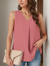 Load image into Gallery viewer, Full Size Ruched V-Neck Tank
