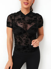 Load image into Gallery viewer, Mock Neck Short Sleeve Top
