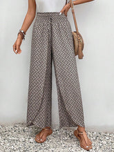 Load image into Gallery viewer, Tied Printed Wide Leg Pants