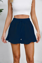 Load image into Gallery viewer, Full Size Drawstring Ruffle Hem Shorts