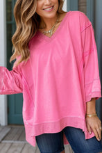 Load image into Gallery viewer, Exposed Seam V-Neck Blouse