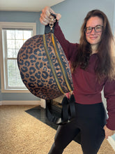 Load image into Gallery viewer, The Roni Nylon Crossbody - Animal Print Black & Caramel
