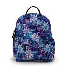 Load image into Gallery viewer, Mini Backpack - Christmas Blue Purple Snowflake - PREORDER ENS 10/20
