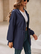 Load image into Gallery viewer, Ivy Lane Outdoor Waterproof Long Sleeve Hooded Windbreaker