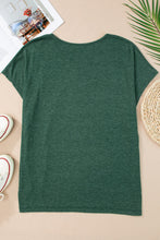 Load image into Gallery viewer, Heathered V-Neck Short Sleeve T-Shirt