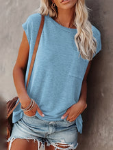 Load image into Gallery viewer, Full Size Round Neck Cap Sleeve T-Shirt