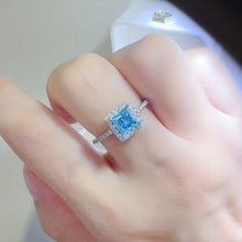 Load image into Gallery viewer, 2 Carat Moissanite 925 Sterling Silver Square Shape Ring
