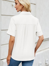 Load image into Gallery viewer, Collared Neck Short Sleeve Shirt