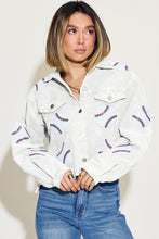 Load image into Gallery viewer, Ball Sequin Dropped Shoulder Raw Hem Jacket