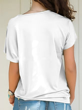 Load image into Gallery viewer, Asymmetrical Neck Short Sleeve T-Shirt