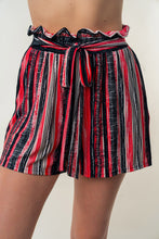 Load image into Gallery viewer, White Birch Full Size High Waisted Striped Shorts