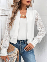 Load image into Gallery viewer, Baseball Collar Lace Patchwork Long Sleeve Jacket