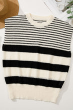 Load image into Gallery viewer, Striped Round Neck Sweater Vest