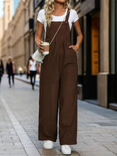 Load image into Gallery viewer, Square Neck Wide Strap Overalls