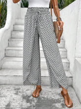 Load image into Gallery viewer, Tied Printed Wide Leg Pants