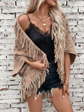 Load image into Gallery viewer, Fringe Open Front Half Sleeve Poncho