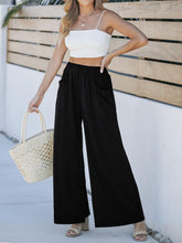 Load image into Gallery viewer, Pocketed Elastic Waist Wide Leg Pants