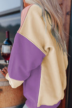 Load image into Gallery viewer, Contrast Round Neck Long Sleeve Sweatshirt