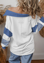 Load image into Gallery viewer, Color Block Johnny Collar Long Sleeve Sweatshirt