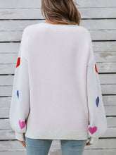 Load image into Gallery viewer, Angel Wings Heart Round Neck Long Sleeve Sweater