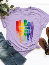 Load image into Gallery viewer, Graphic Round Neck Short Sleeve T-Shirt