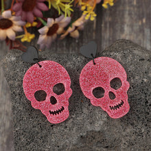 Load image into Gallery viewer, Acrylic Skeleton & Heart Earrings