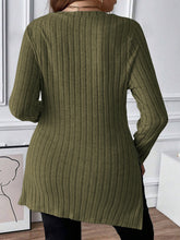 Load image into Gallery viewer, Plus Size Square Neck Long Sleeve Top