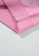 Load image into Gallery viewer, Pearl Trim Heart Round Neck Long Sleeve Sweater