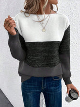Load image into Gallery viewer, Color Block Boat Neck Sweater