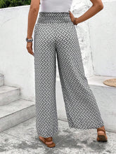Load image into Gallery viewer, Tied Printed Wide Leg Pants