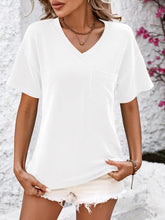 Load image into Gallery viewer, V-Neck Dropped Shoulder T-Shirt