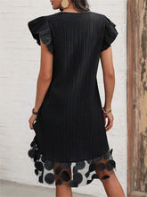Load image into Gallery viewer, Ruffled V-Neck Cap Sleeve Dress