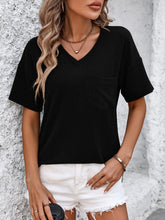 Load image into Gallery viewer, V-Neck Dropped Shoulder T-Shirt