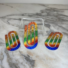 Load image into Gallery viewer, Jumbo Paperclip - Rainbow Glitter