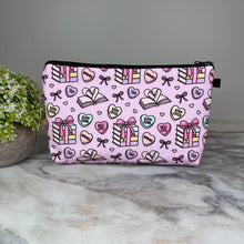 Load image into Gallery viewer, Pouch - Book Heart Romance TBR, Pink