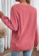 Load image into Gallery viewer, Valentine's Day LOVE Round Neck Long Sleeve Sweatshirt