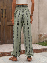 Load image into Gallery viewer, Tied Printed High Waist Pants