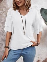 Load image into Gallery viewer, V-Neck Half Sleeve Blouse