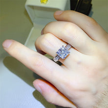 Load image into Gallery viewer, 3 Carat Moissanite 925 Sterling Silver Square Shape Ring