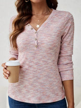 Load image into Gallery viewer, V-Neck Long Sleeve T-Shirt
