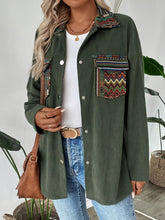 Load image into Gallery viewer, Snap Down Long Sleeve Jacket with Chest Pockets