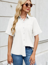 Load image into Gallery viewer, Collared Neck Short Sleeve Shirt