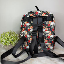 Load image into Gallery viewer, Mini Backpack - Halloween - Skull Roses - PREORDER