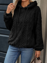Load image into Gallery viewer, Drawstring Long Sleeve Plush Hoodie