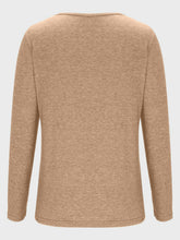 Load image into Gallery viewer, Crisscross V-Neck Long Sleeve T-Shirt