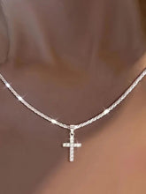 Load image into Gallery viewer, 925 Sterling Silver Cross Necklace