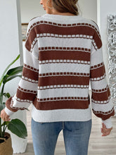 Load image into Gallery viewer, Heart Round Neck Long Sleeve Sweater
