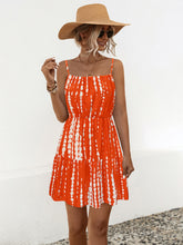 Load image into Gallery viewer, Ruffle Hem Printed Mini Cami Dress